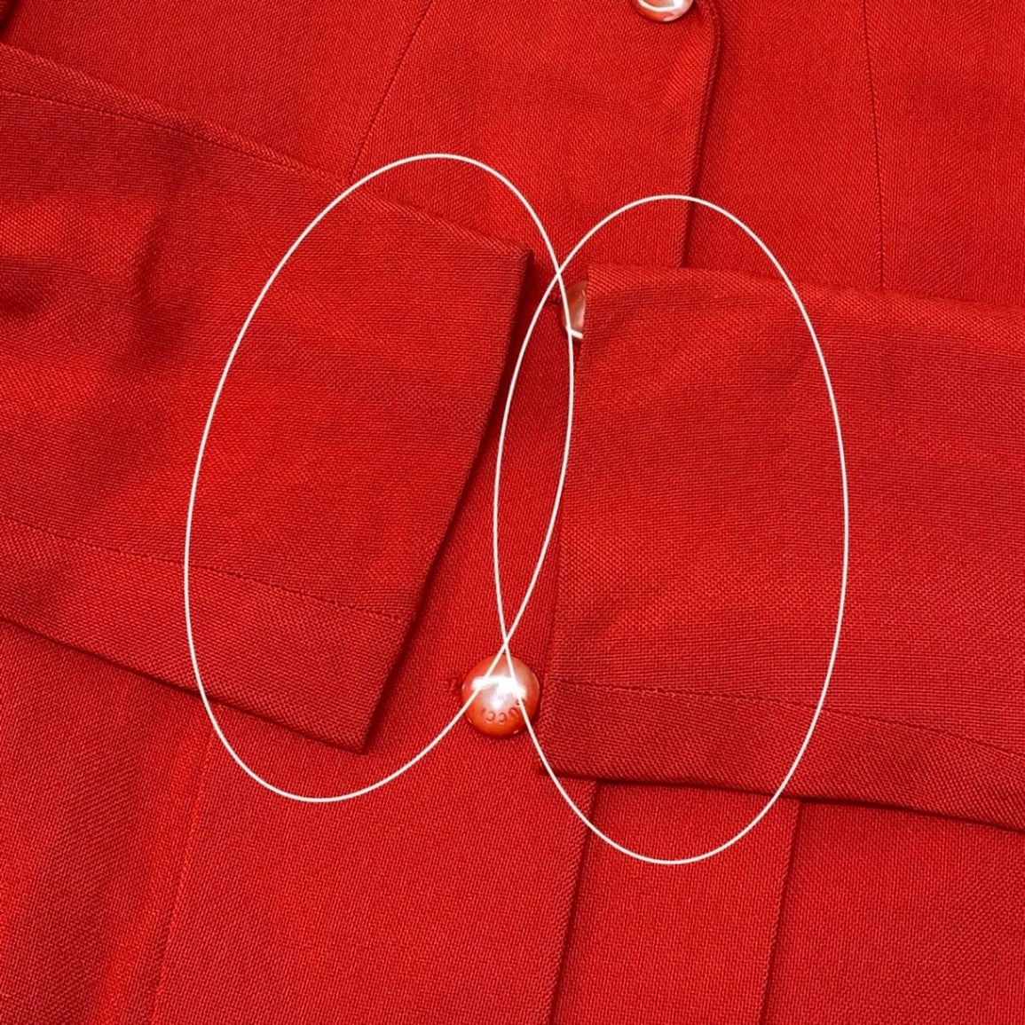 33i28 GUCCI グッチ 1980年代 ヴィンテージ ジャケット ロゴボタン イタリア製 40サイズ オレンジ レディース 女性用u02t