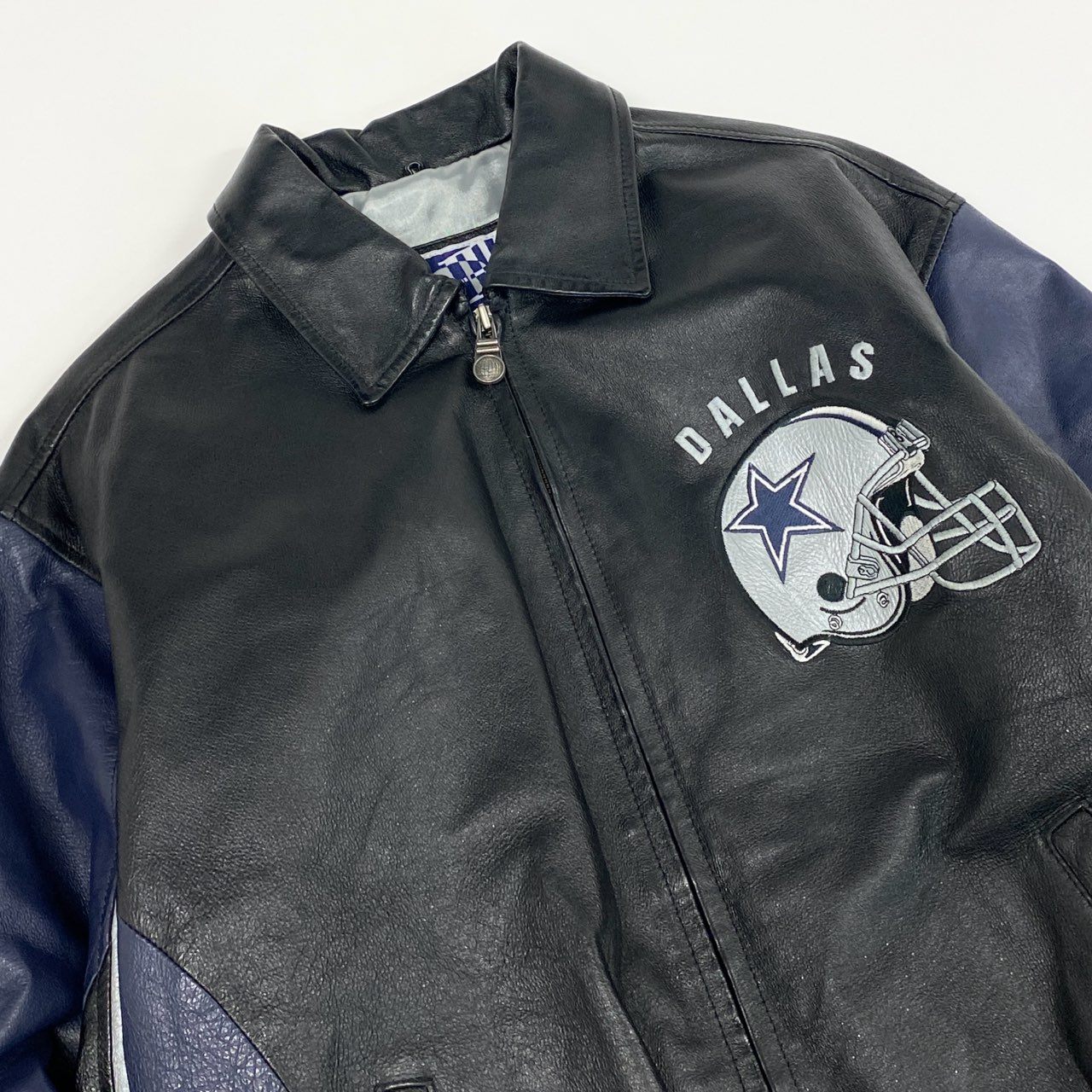 8a20 Cow Boys カウボーイズ G-Ⅲ NFL DALLAS ダラス レザージャケット S ブラック leather アメフト Vintage ヴィンテージ