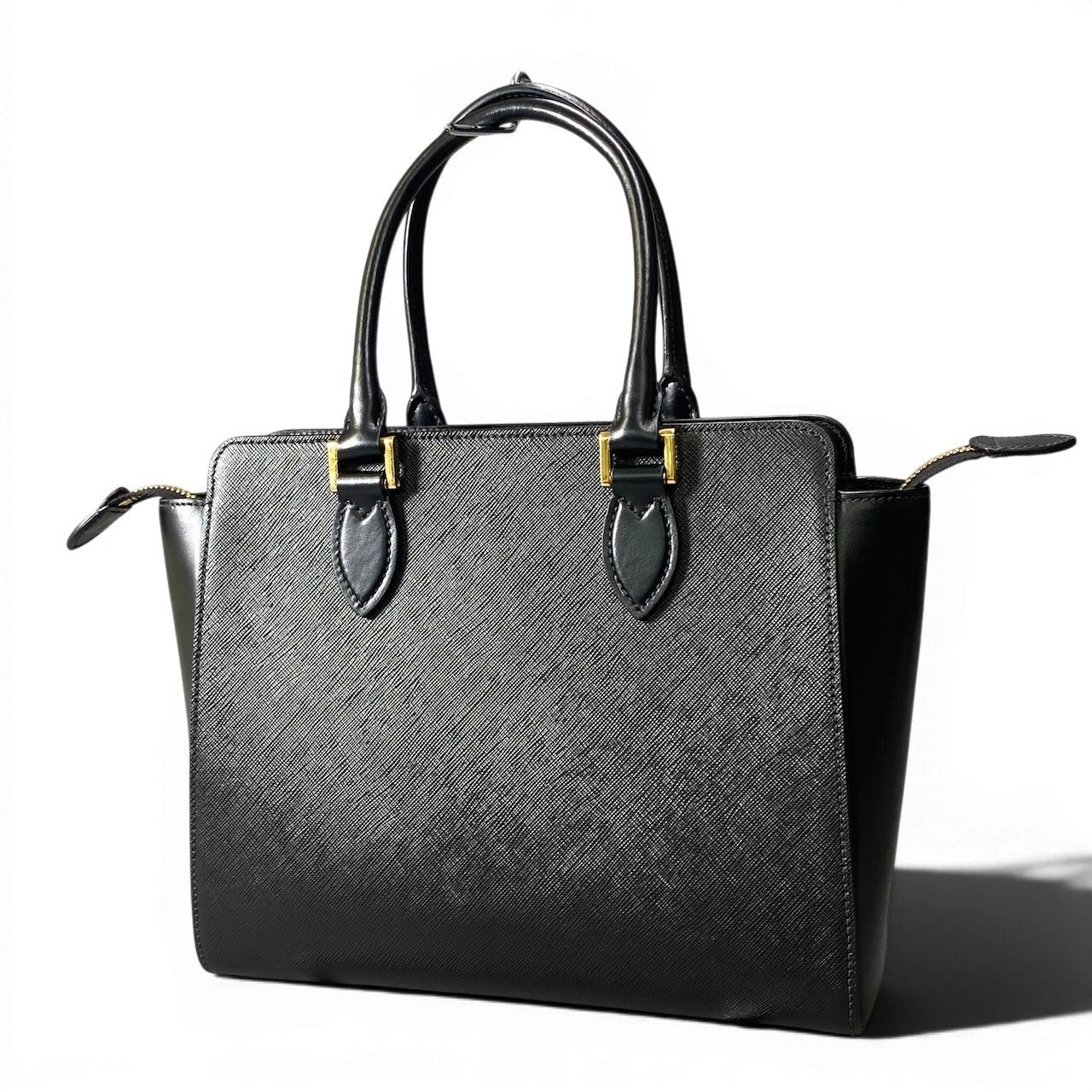 g14《極美品》 PRADA プラダ サフィアーノ 2WAY ハンドバッグ Saffiano 2Way Hand Bag 1BA113 ブラック ギャラ有t18r