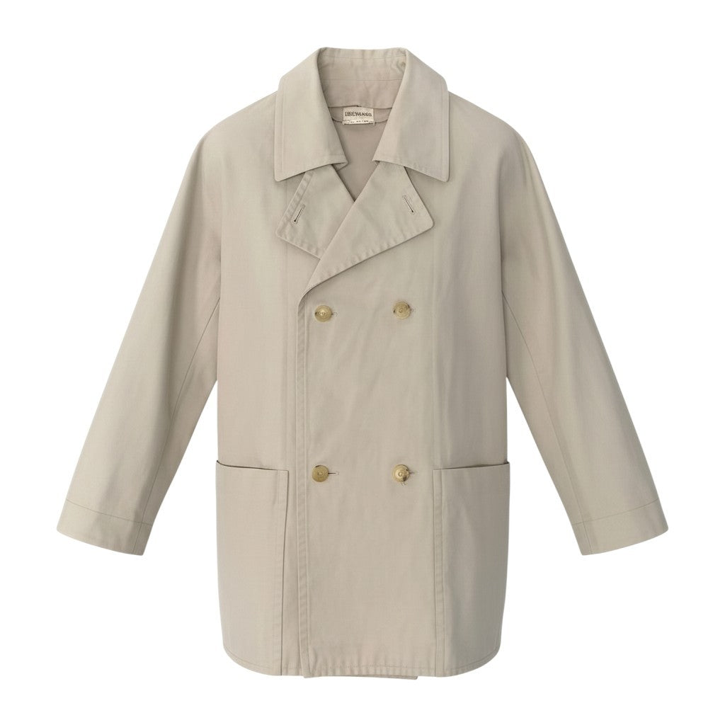 62e12 HERMES エルメス マルジェラ期 トレンチコート コットンジャケット フランス製 40サイズ ベージュ コットン100％ メンズ 男性用k02i