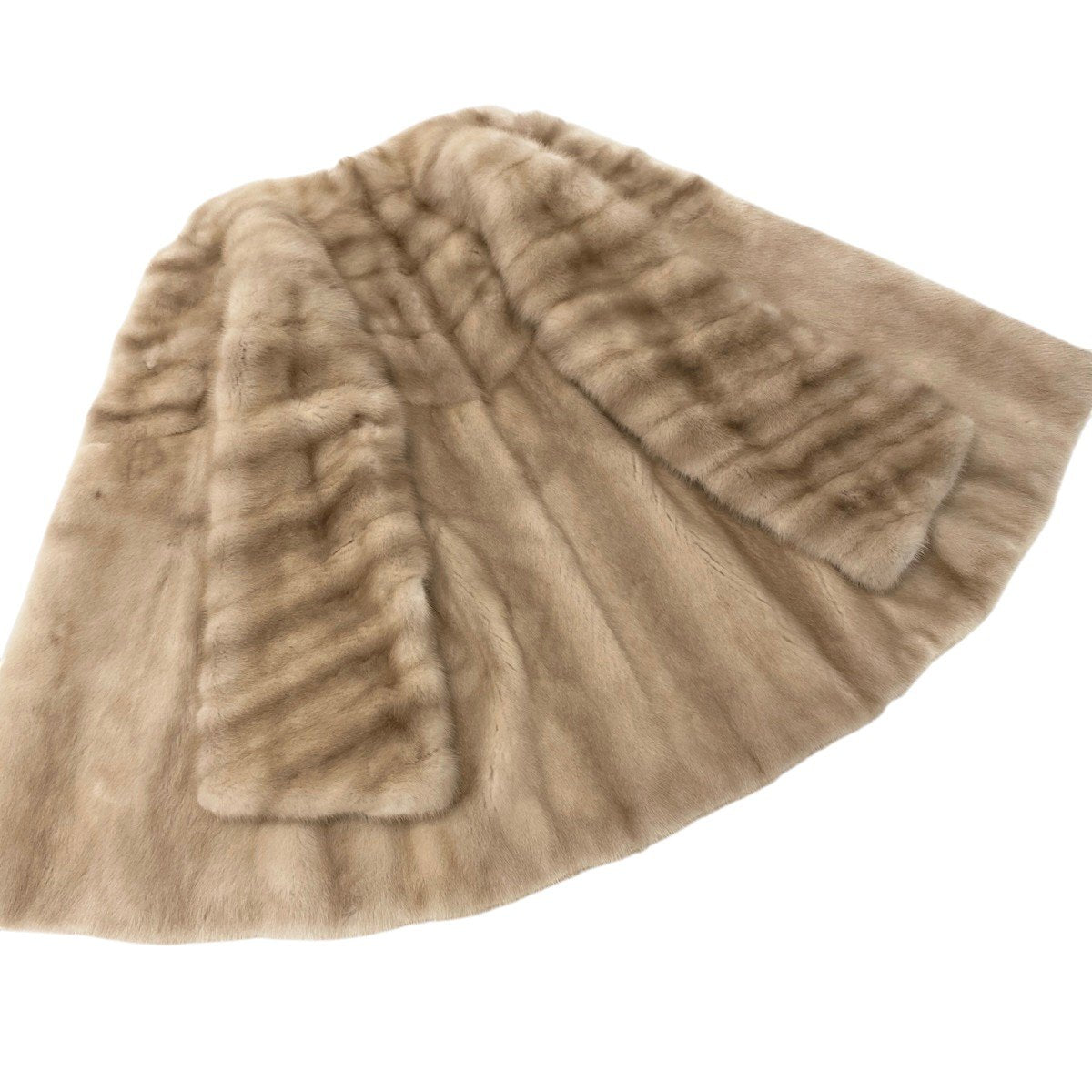 2h8 袖段 パステルミンク ファーコート サイズ11 茶系 本毛皮 Pastel Mink Fur Coatt18r