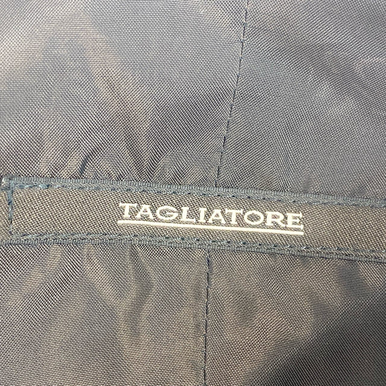 73c13 《美品》 TAGLIATORE タリアトーレ ハリスツイード生地 ジレ ベスト 44 グリーン オレンジ ウール メンズu02t