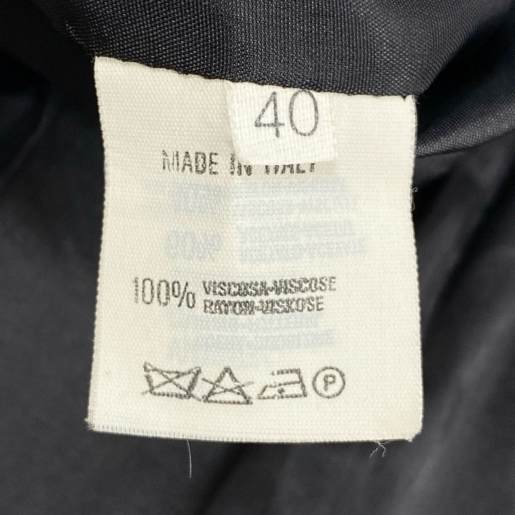 62l24 EMPORIO ARMANI エンポリオアルマーニ パンツスーツ セットアップ ジャケット ボトムパンツ 40サイズ ネイビー レディースo07t