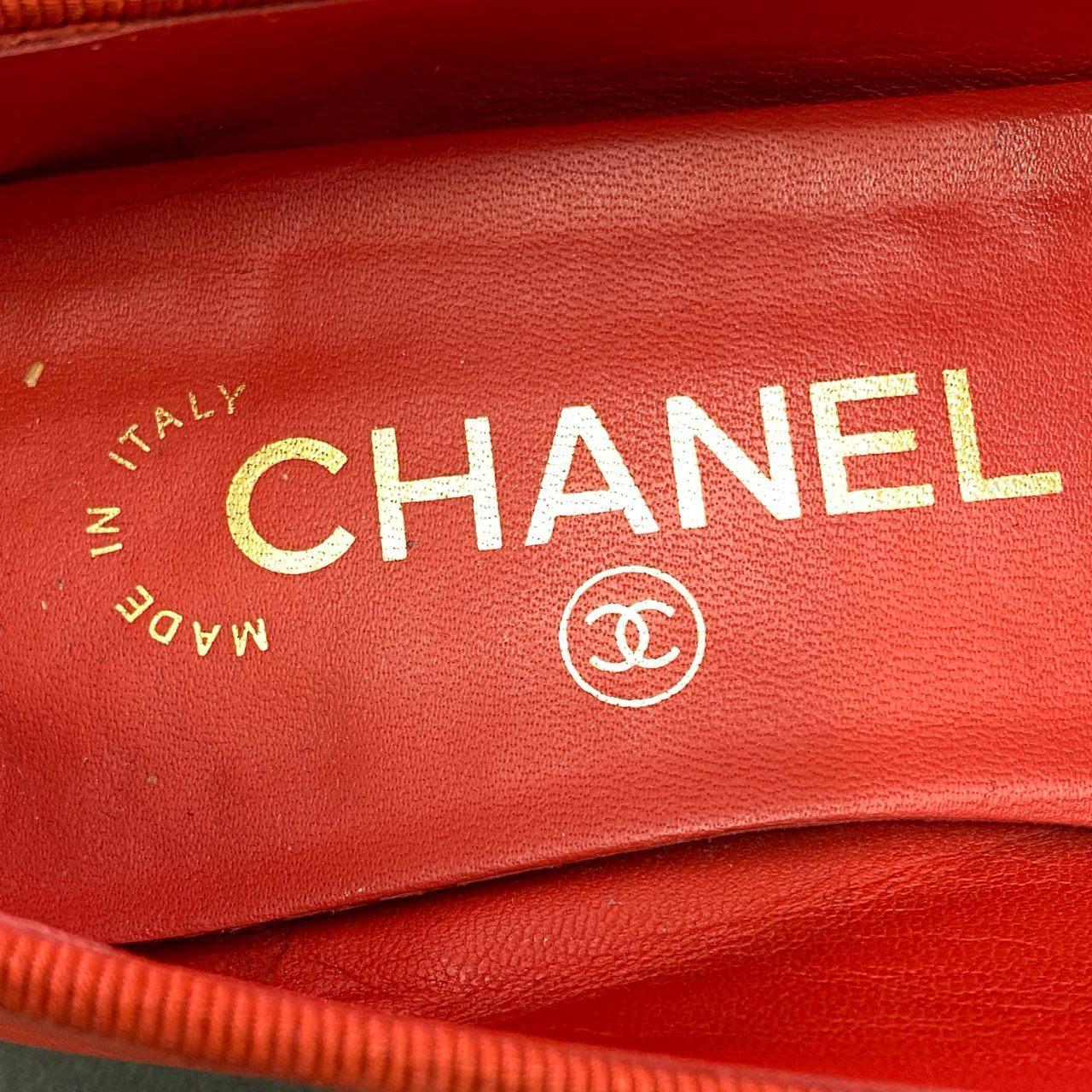 10k6 CHANEL シャネル 19C G02819X01000 ココマーク リボン付き フラットシューズ バレエシューズ サイズ35 1/2C ラムスキン レディース 女性用 靴 シューズ