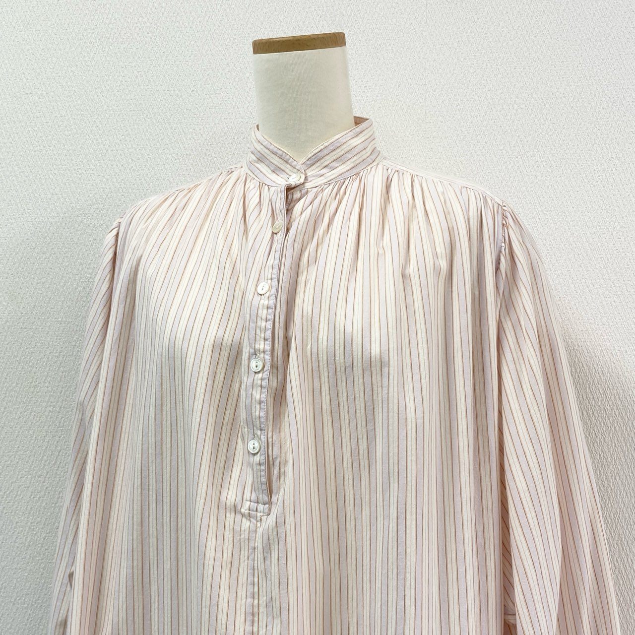 1j27《美品》TEN×RON HERMAN テンロンハーマン カフタンドレスワンピース シャツワンピース ロング丈 ストライプ 2710300521 マルチカラー レディースu02t