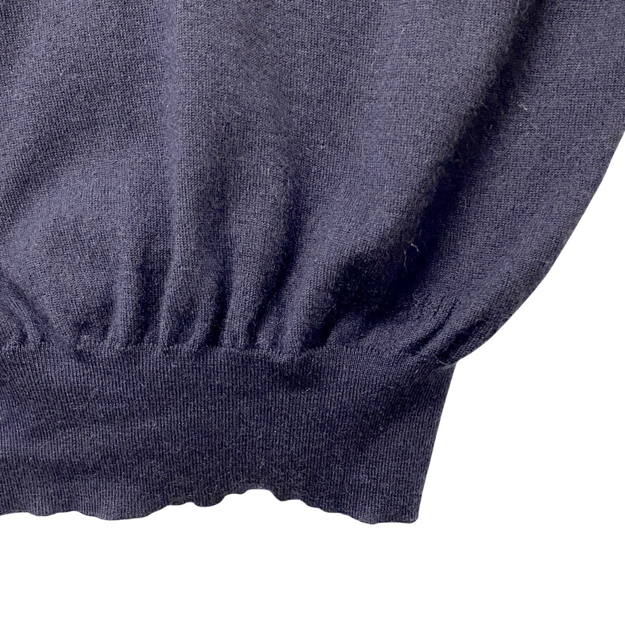 53b17 【美品】CELINE セリーヌ カシミヤ混ニットベスト ニットポロシャツ ニットセーター Mサイズ ネイビー レディース女性用u02t