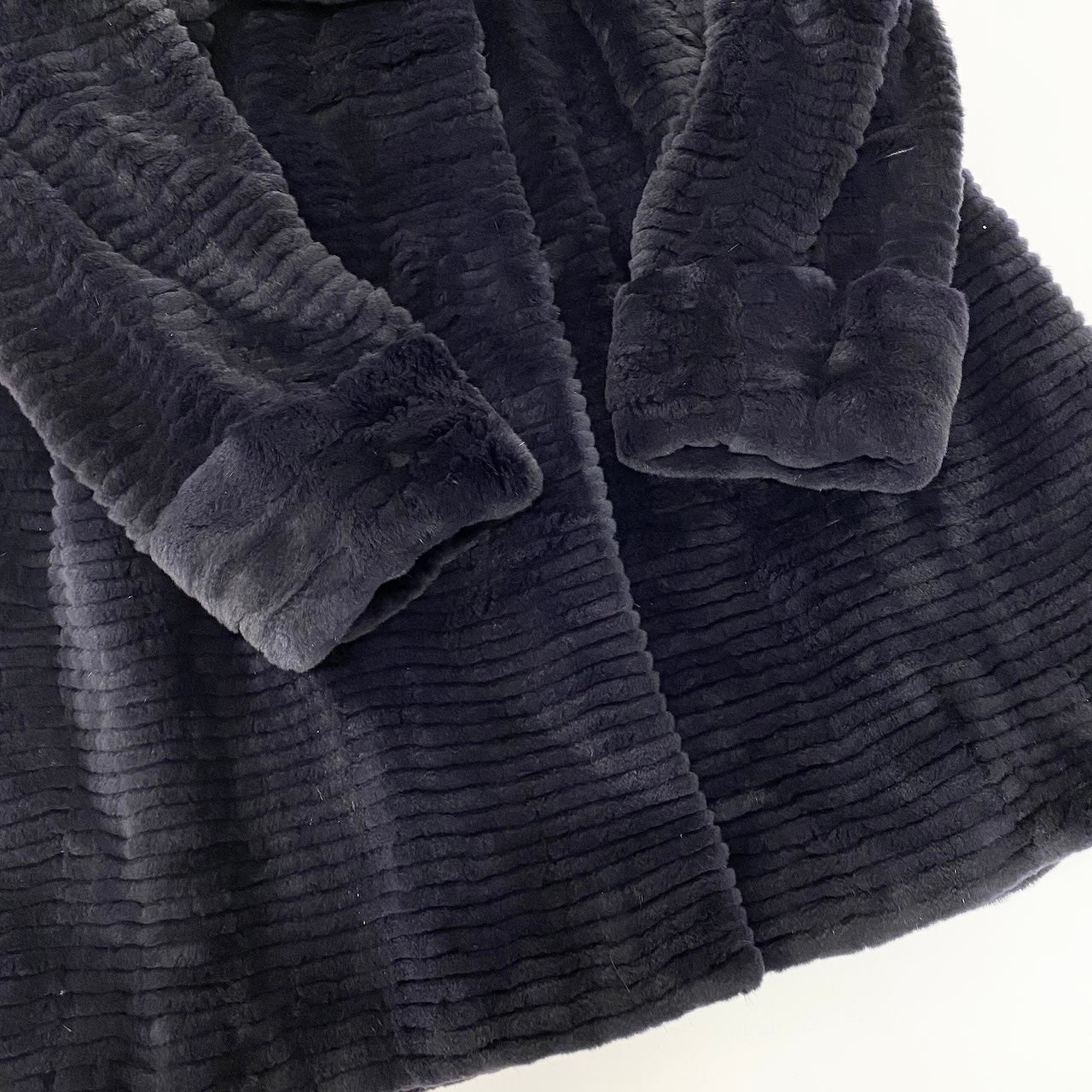 70c4 PARTINA パルティナ シェアード 染めミンク ロングコート サイズF ブラック 本毛皮 Mink Fur Long Coatt18r