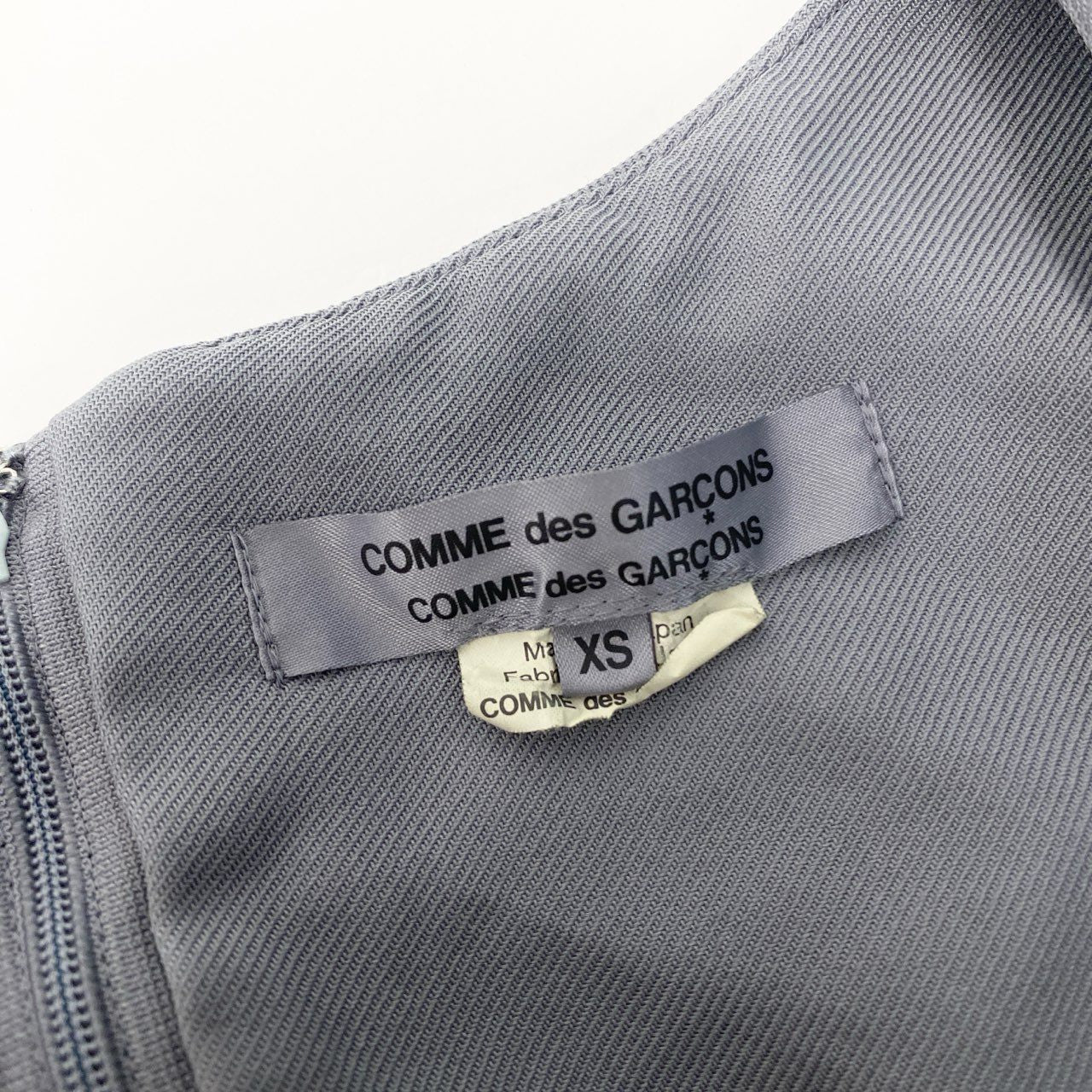 54b23 COMME des GARCONS COMME des GARCONS  コムデギャルソンコムデギャルソン AD2024 コムコム ノースリーブ変形ワンピース ドレス 日本製 RN-O005 XSサイズ グレー レディースk02i
