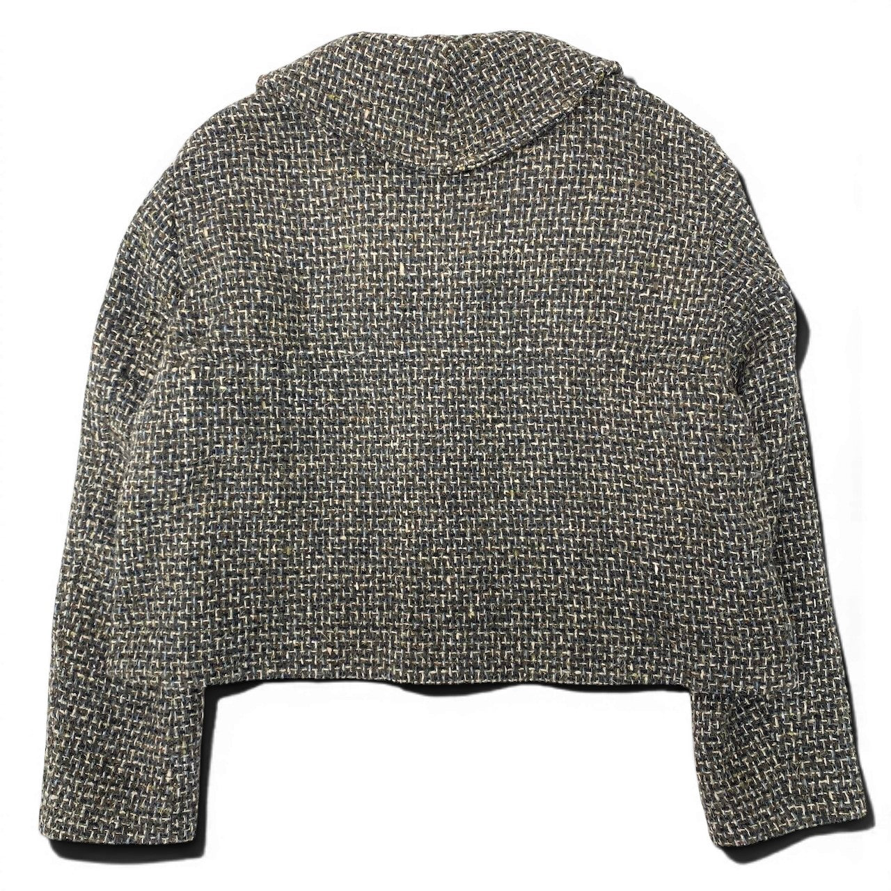 7d24 【美品】Y’s YOHJI YAMAMOTO ワイズ ヨウジヤマモト ツイードジャケット ハイネック ショート丈 アウター 日本製 2サイズ マルチカラー レディース 女性用k02i