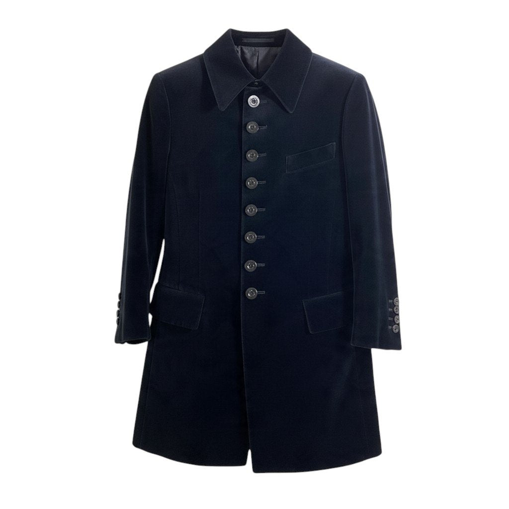 26j20 【美品】 Paul Smith LONDON ポールスミス ベロア ジャケットコート アウター サイズL ブラック メンズ 紳士服u02t