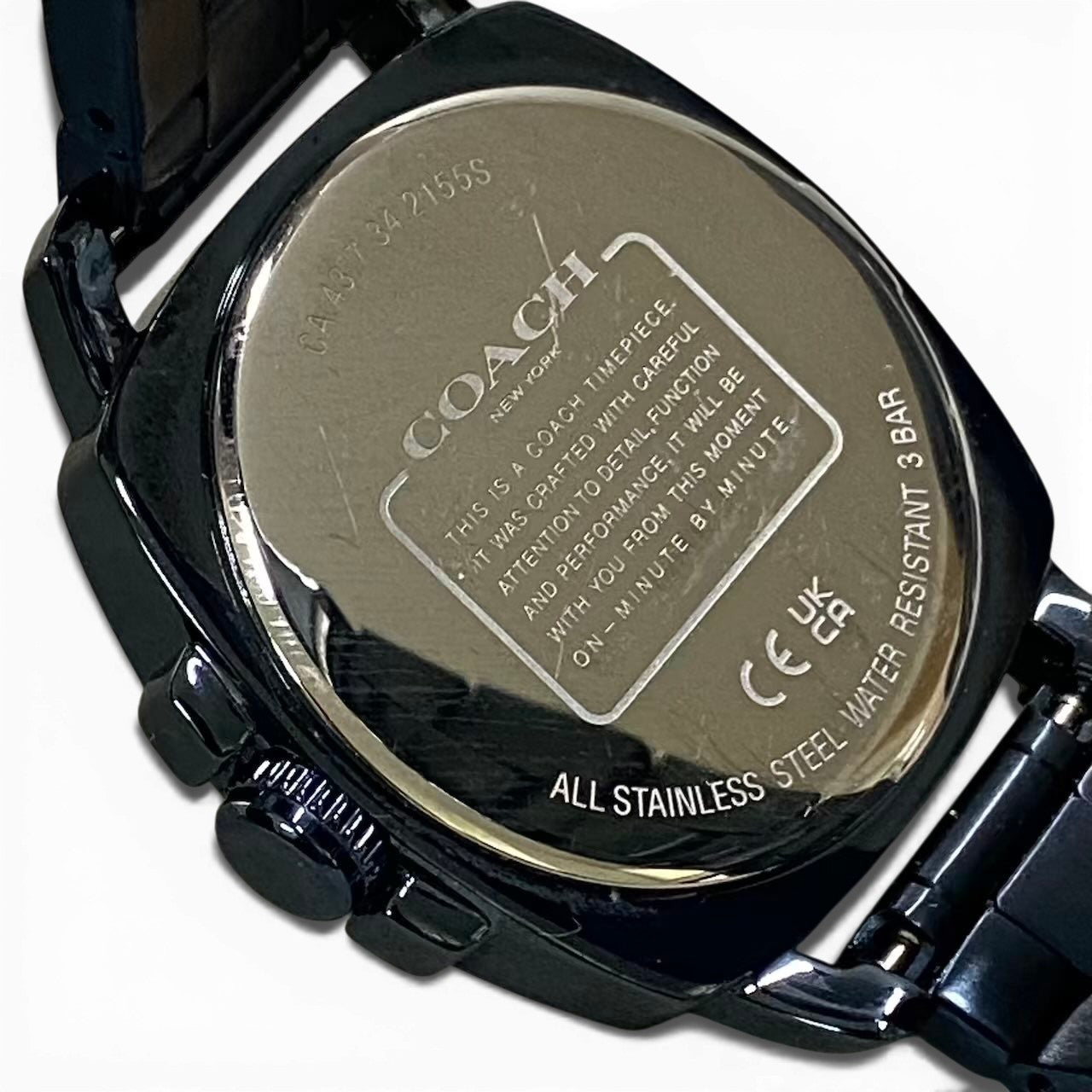 c23 《稼働品》 COACH コーチ BOYFRIEND ボーイフレンド 腕時計 34mm メタリックブルー レディース ウォッチt18r
