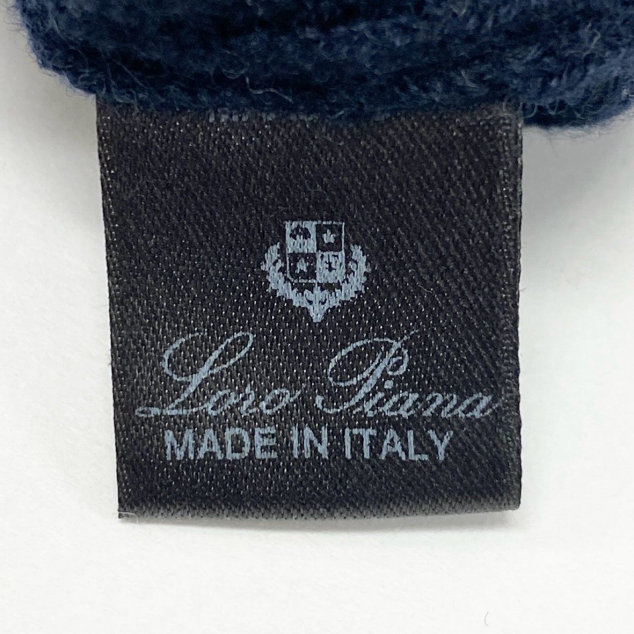 52k23 Lolo Piana ロロピアーナ ニットセーター クルーネック ロングスリーブ ボーダー イタリア製 レディース 42 ネイビー ホワイトu02t