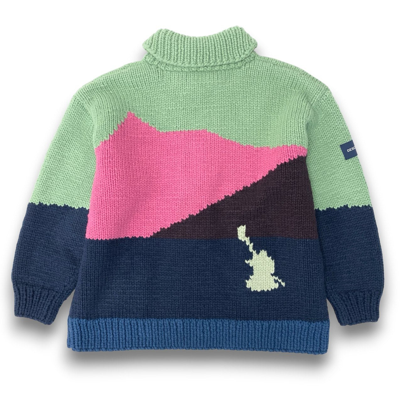 36c10 DESCENDANT ディセンダント 24AW COWICHAN SWEATER カウチンセーター ニットセーター 2サイズ グリーン ネイビー アクリル100％ メンズ 男性用o07t