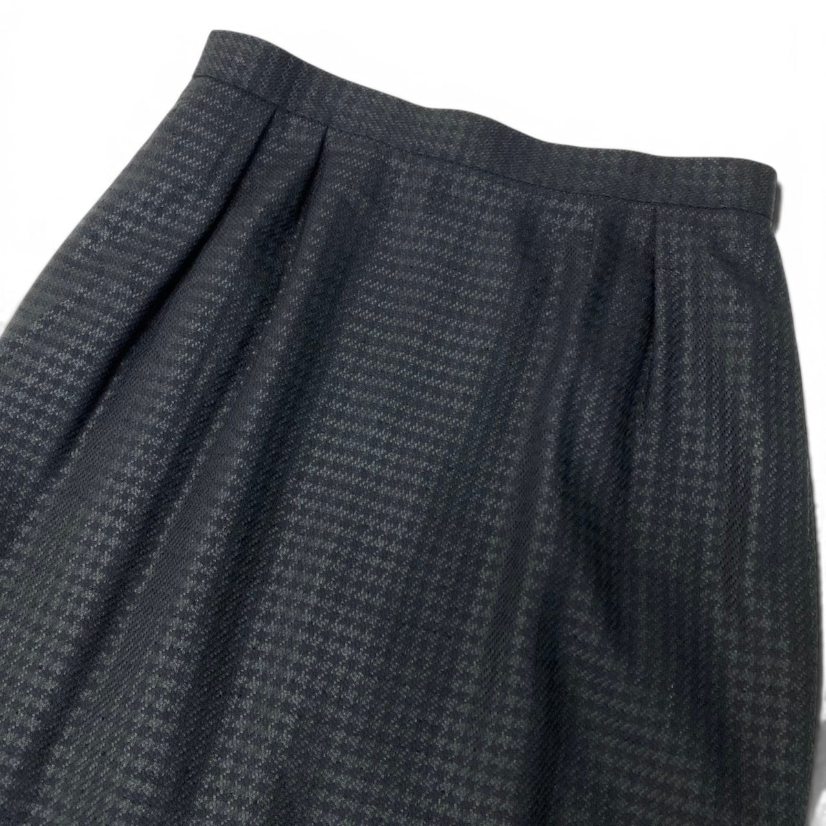 60i16 Christian Dior クリスチャンディオール セットアップ スカートスーツ ノーカラージャケット 千鳥格子柄 サイズ13 ブラック レディースo07t
