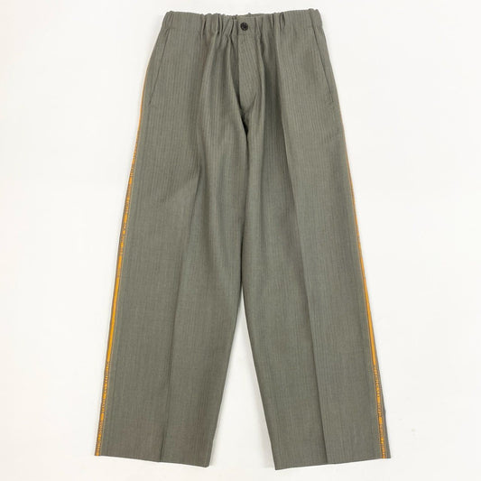 37a26 TOZAOU トザオウ mimi series サイドラインパンツ ストライプ S グレー メンズ 男性用o07t