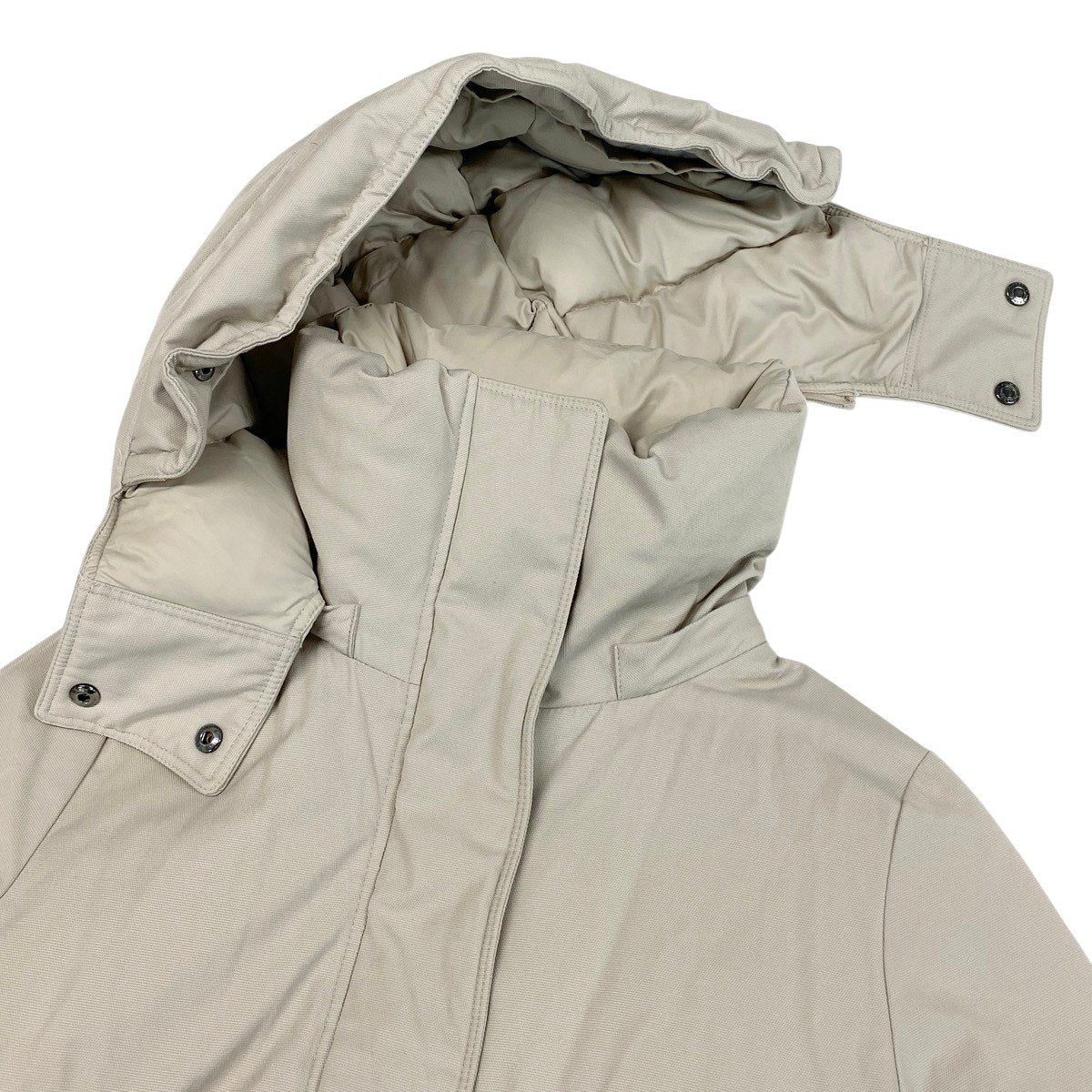 Eg9 BURBERRY LONDON バーバリーロンドン フーデット ダウンコート モッズコート 2way  サイズ38 ベージュ レディースo07t