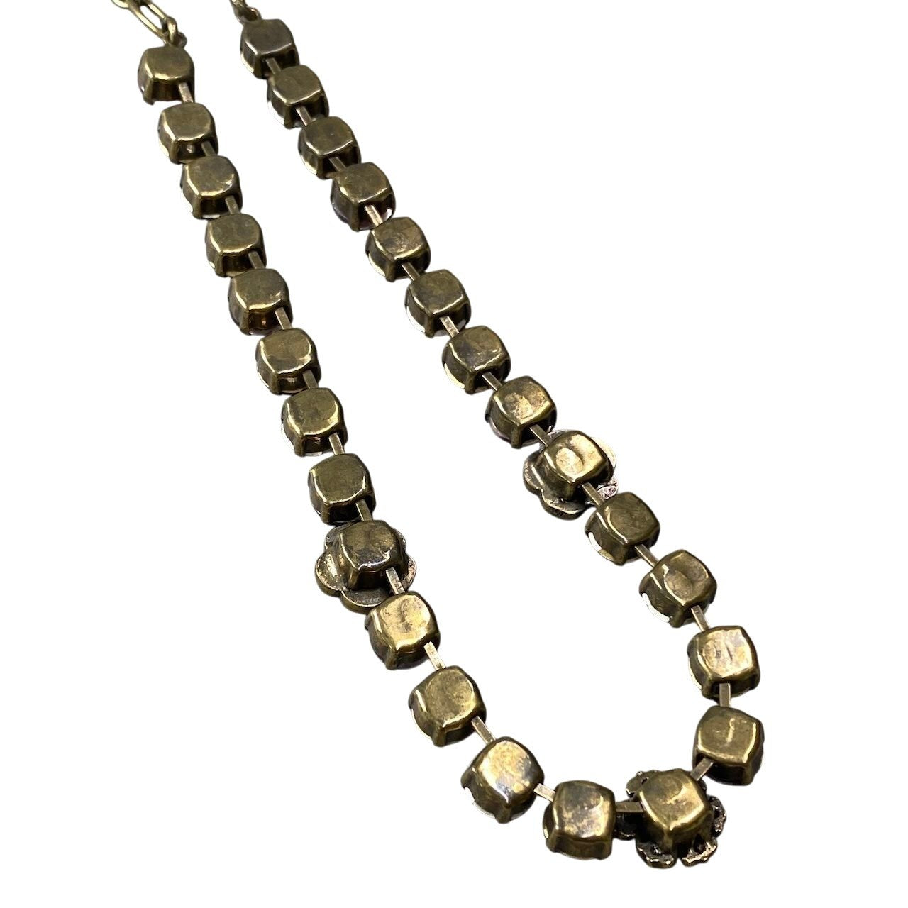 h11 22 《美品》 Mariana マリアナ 天然石 × クリスタル ビジュー パープル アクセサリー ジュエリー アンティークt18r