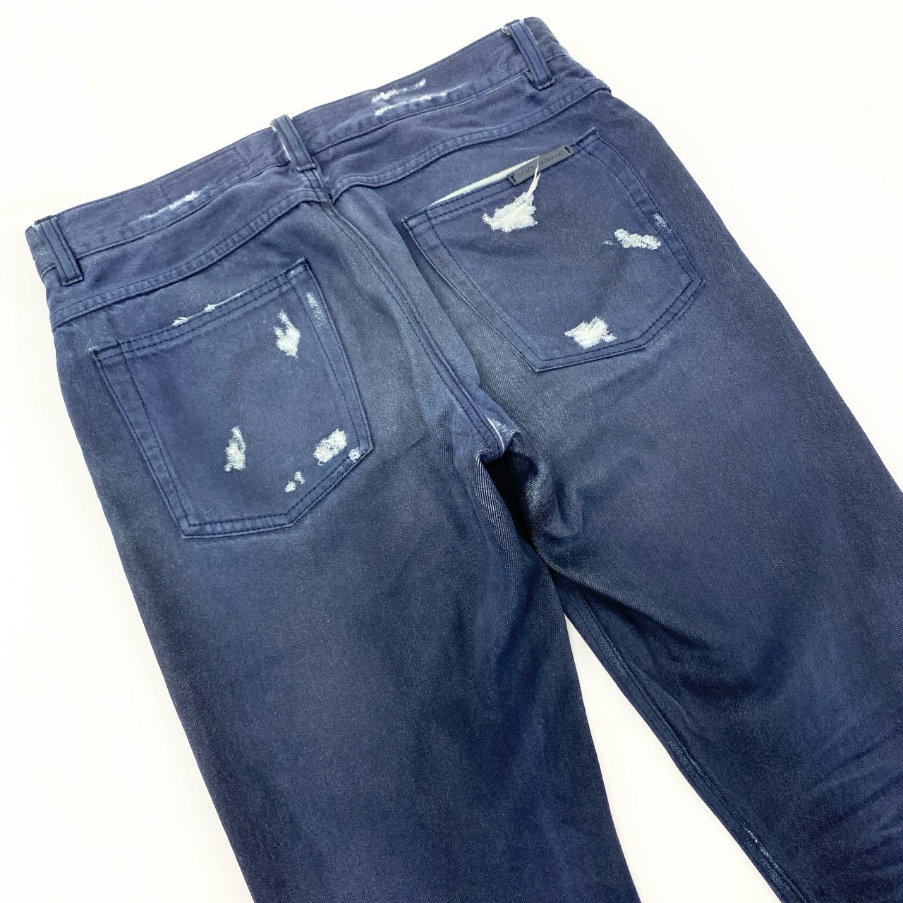 66k11 DOLCE&GABBANA ドルチェ＆ガッバーナ クラッシュ加工 グランジ デニムパンツ ジーンズ サイズ44 メンズk02i