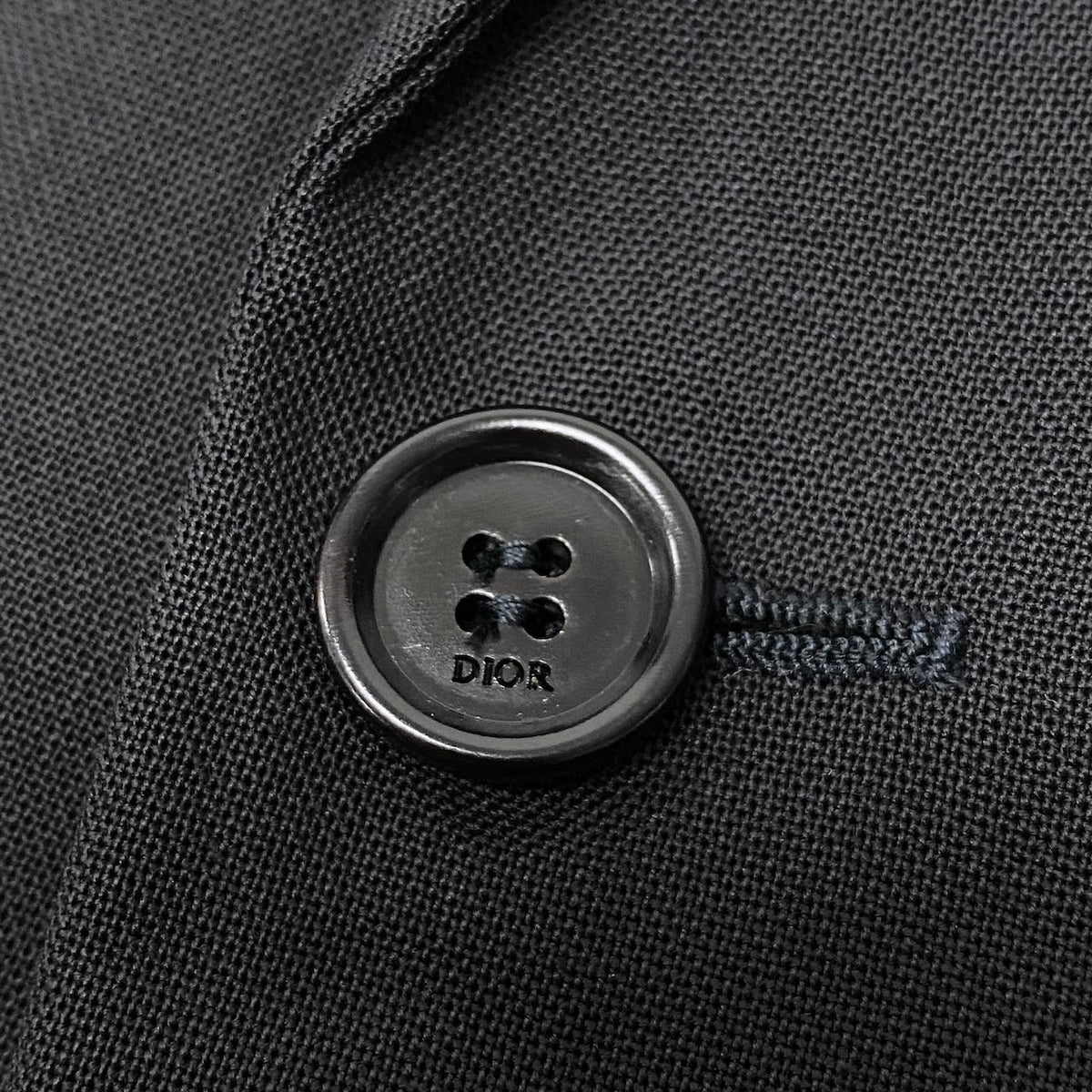 47j16 【極美品】 DIOR ディオール テーラードジャケット アンコンジャケット  シングル 2B サイズ48 ブラック ウール100％ メンズu02t