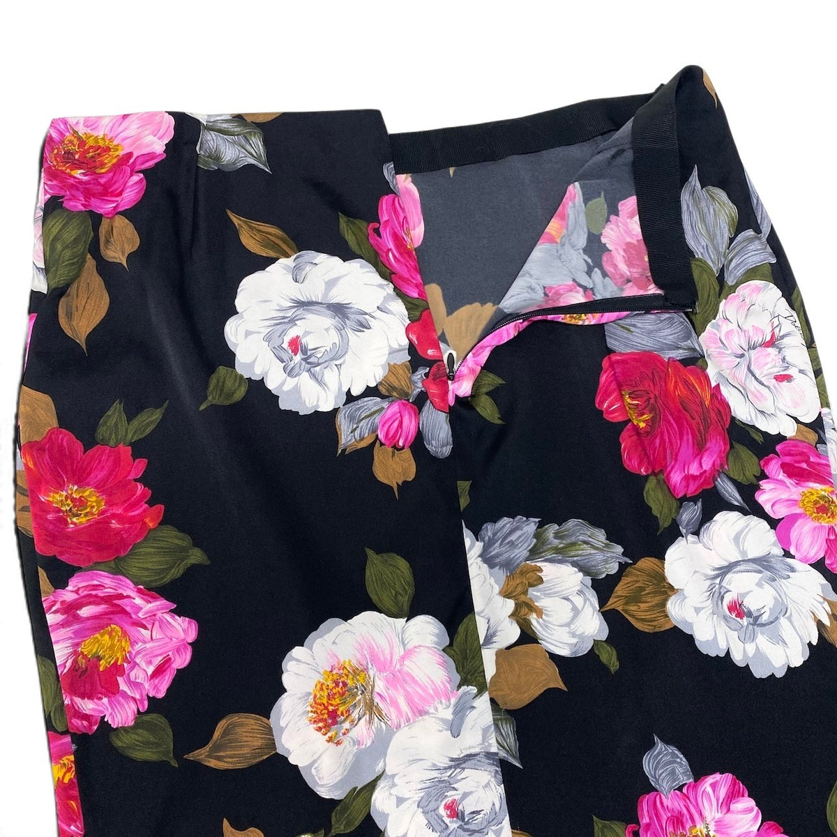 53i26 DOLCE&GABBANA ドルチェアンドガッパーナ タイトスカート シルクスカート 花柄プリント 42サイズ マルチカラー レディース 女性用u02t