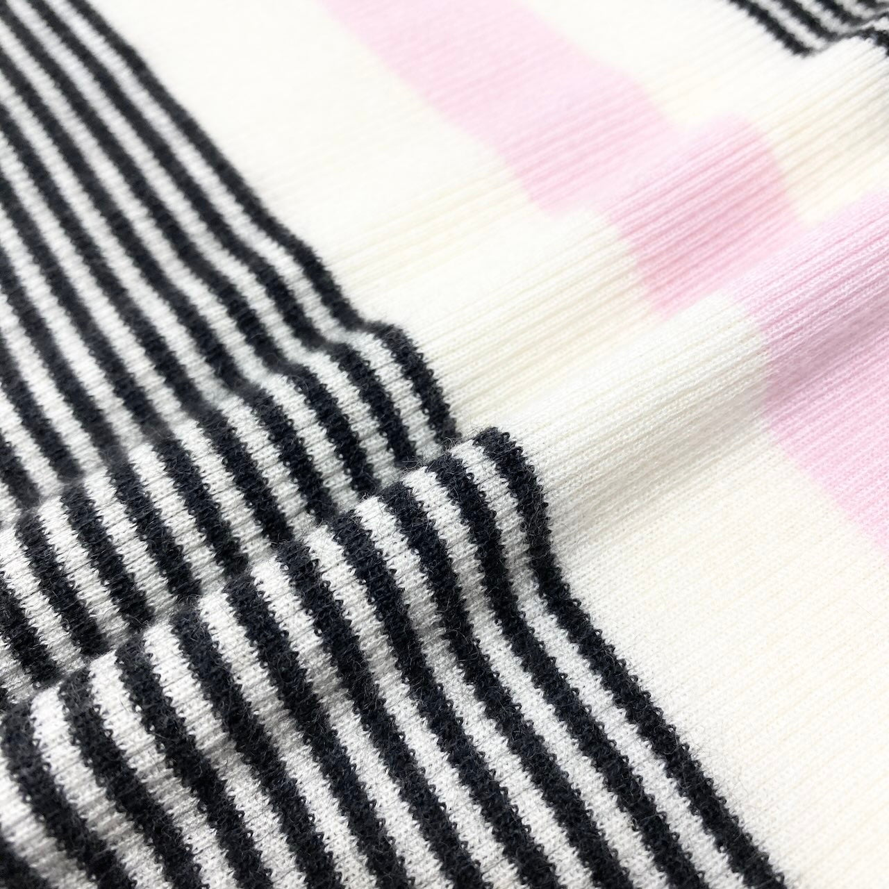 46c24 CHANEL シャネル 半袖ニットセーター 05C カシミヤ混 ボーダー ココマーク P25247V01759 42サイズ マルチカラー レディース 女性用o07t