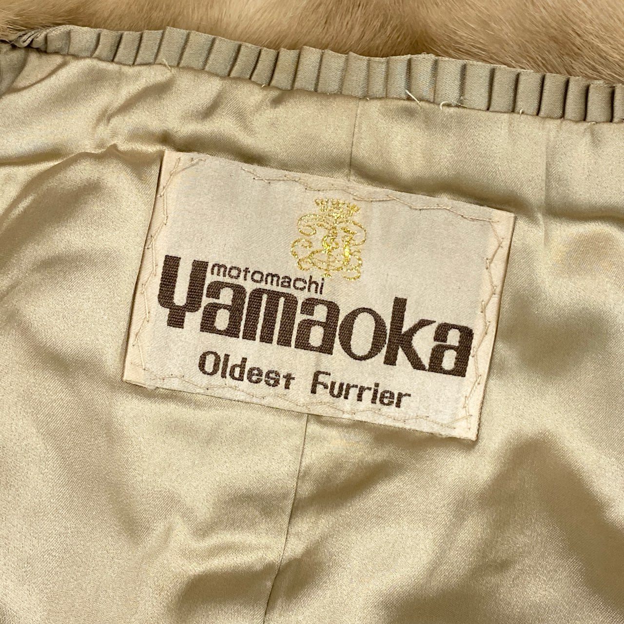 33l14 パステルミンク × カラクルラム ファーコート サイズ11号 ベージュ 本毛皮 MINK × LAMB FURt18r