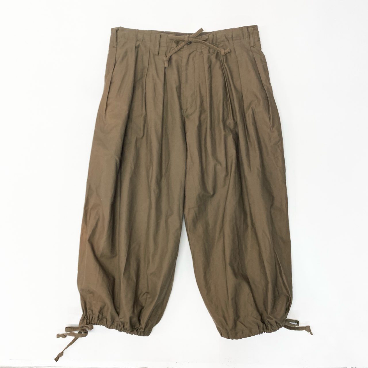 87a29 Yohji Yamamoto POUR HOMME ヨウジヤマモト プールオム バルーンパンツ ワイドパンツ ボトムパンツ HD-P07-002 2サイズ ブラウン コットン100％ メンズo07t