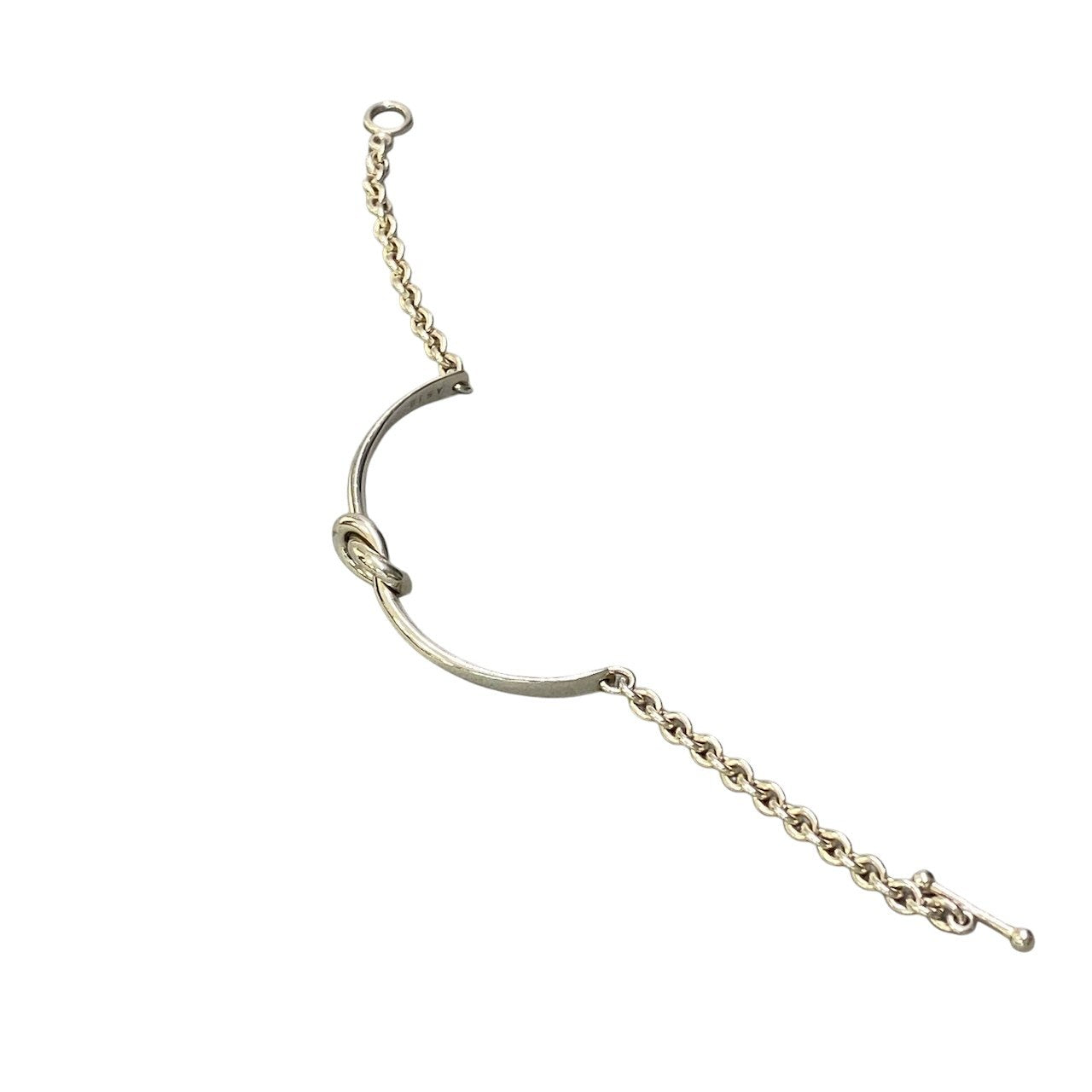 e13《美品》 GEORG JENSEN ジョージジェンセン ノット チェーンブレスレット ファッション小物 シルバー 925 レディースu02t