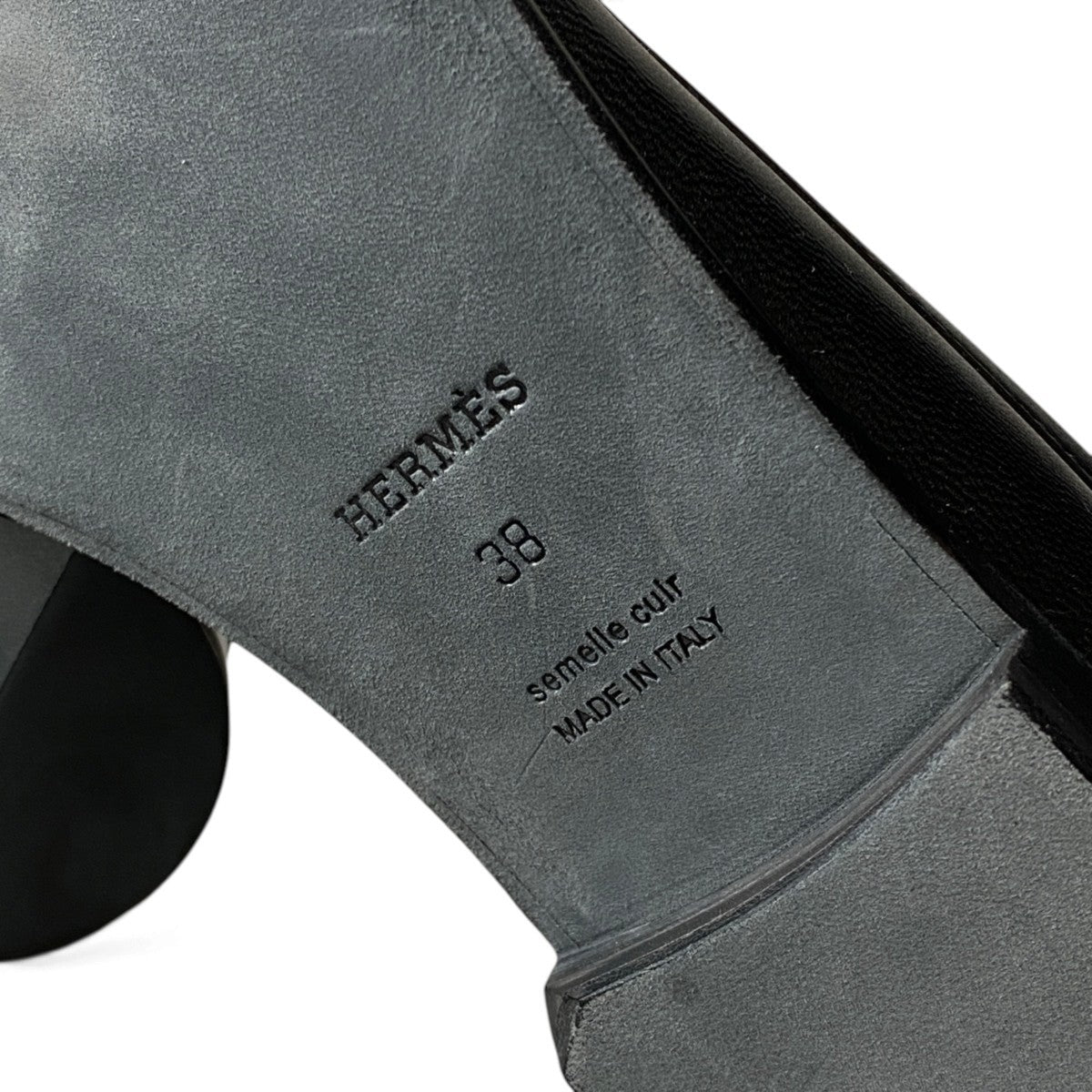 j4【未使用保管品】 Hermès エルメス モカシン ノヴァ 2026年モデル ローファー サイズ38 ブラック レザー レディースk02i