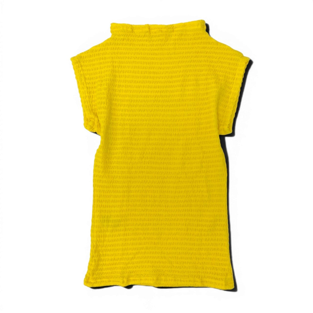 Af9 A-POC ABLE ISSEY MIYAKE エイポックエイブルイッセイミヤケ ストレッチ 半袖カットソー ショートスリーブ トップス 日本製 AP33JJ405 2 イエロー ウール ナイロン レディースo07t