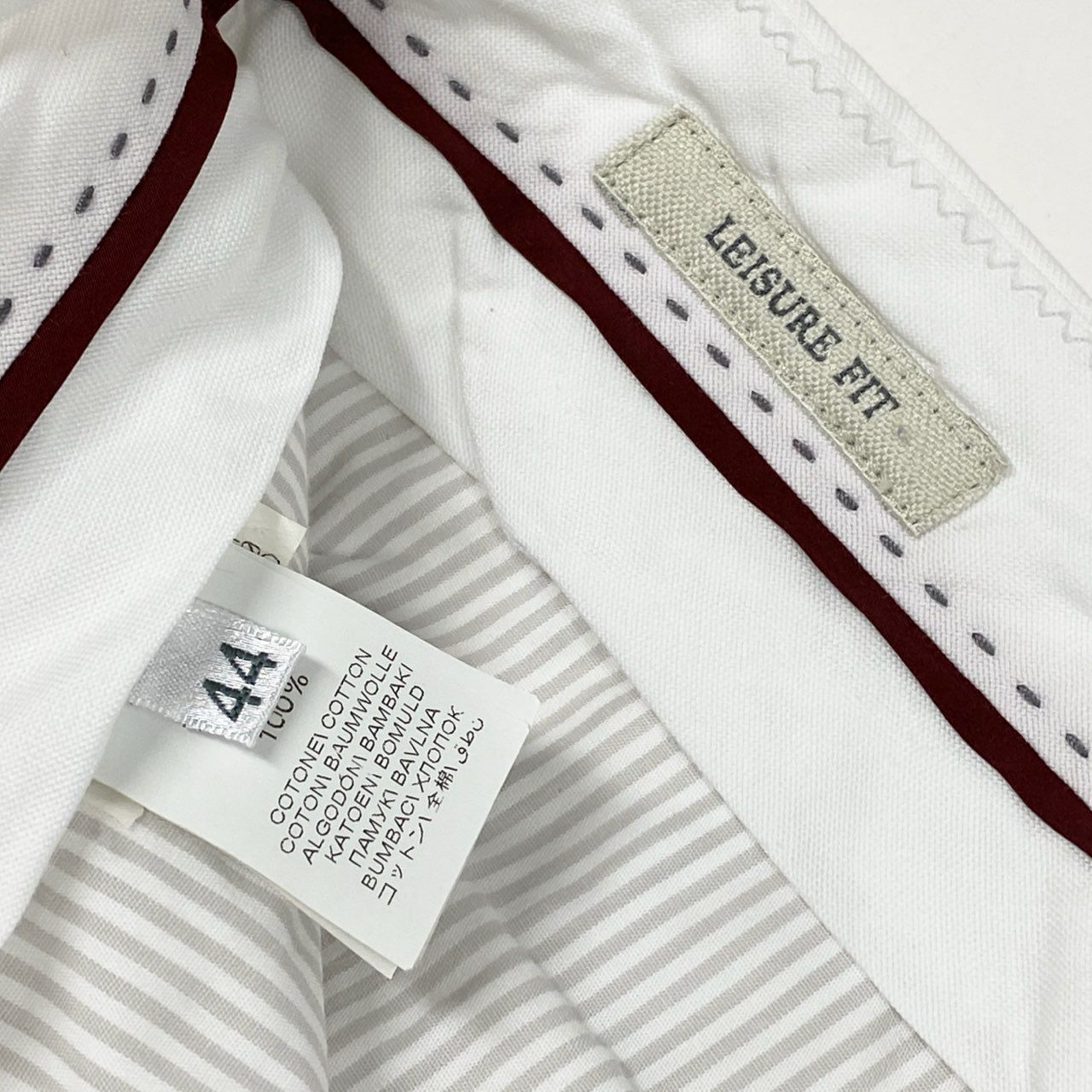 33b27 BRUNELLO CUCINELLI  ブルネロクチネリ カーゴパンツ トラウザーズパンツ 44 ホワイト コットン メンズu02t