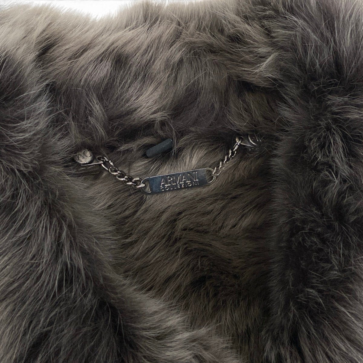 29h19 ARMANI COLLEZIONI アルマーニ コレツォーニ シープスキン ファーコート サイズL～XL相当 ブラウン 本革t18r