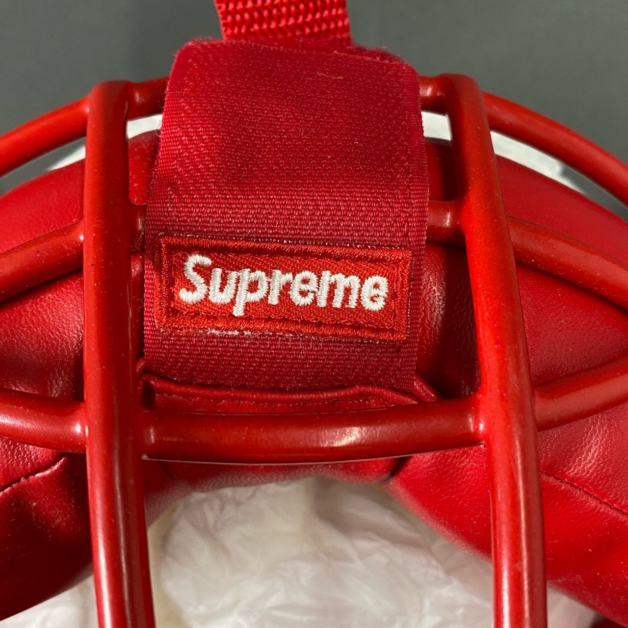 1j1 タグ付 SUPREME シュプリーム 18SS Rawlings Catchers Mask ローリングス キャッチャーマスク レッド