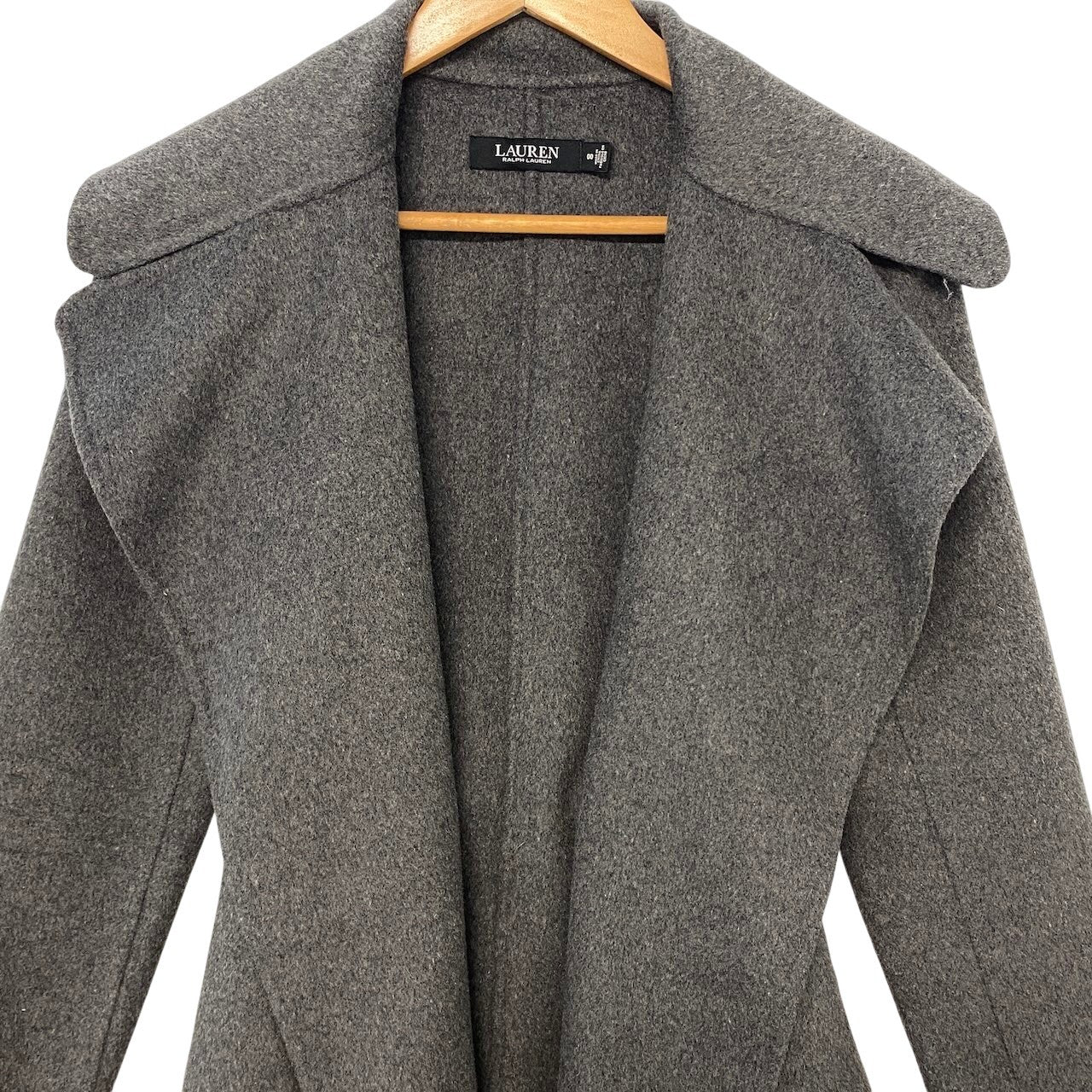 55h21 LAUREN RALPH LAUREN ローレンラルフローレン チェスターコート ウールロングコート  00サイズ グレー レディース 女性用u02t