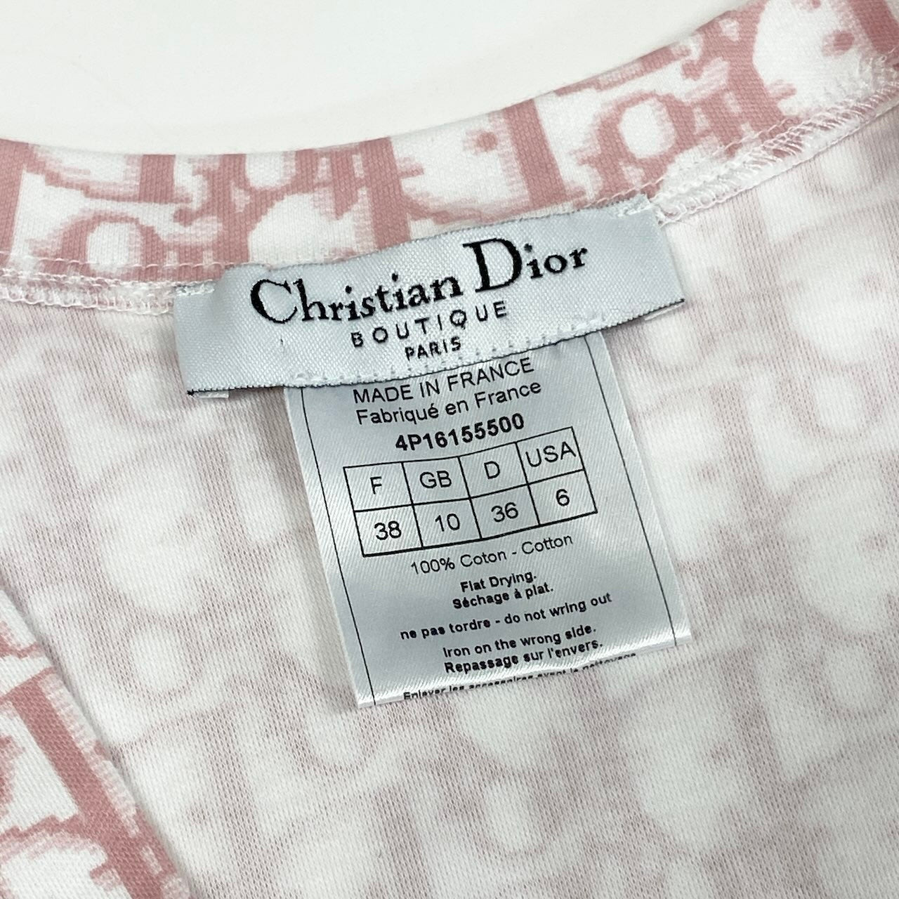 e7 Christian Dior クリスチャンディオール ナンバー1 タンクトップ 2004 トロッター サイズ38 ピンク レディース トップスk02i