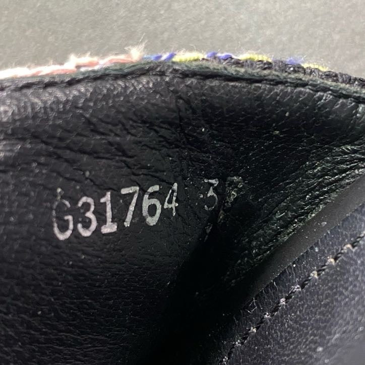 4f4 CHANEL シャネル ココマークチャーム付き 6連チェーン サンダル G31764 35 ブラック ツイード シューズ 夏