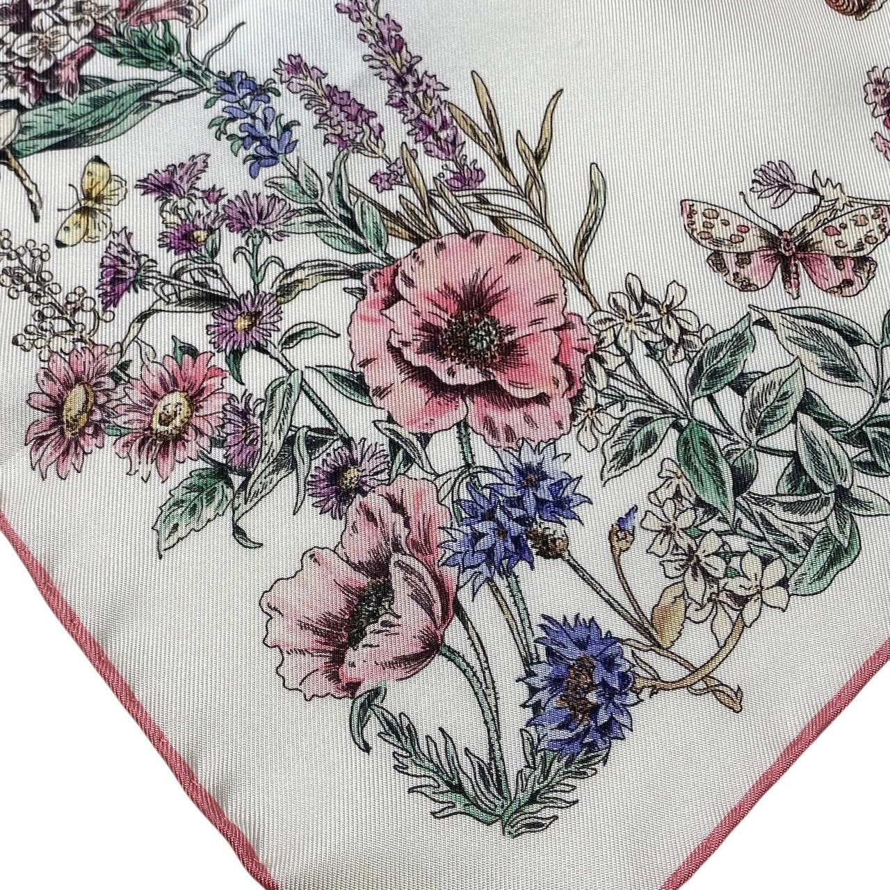 g16【新品保管品】Christian Dior Dior Star 70 シルクスカーフ 花柄 イタリア製 マルチカラー シルク100％ レディース 女性用k02i
