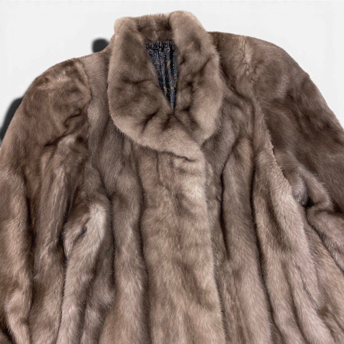 55g14 AMERICAN FUR AWARDS AMERICAN ULTRA アメリカンファーアワード 4つ星 ブルーアイリスミンク ロングコート FREE グレー ミンクファー Mink Fur Coatu02t
