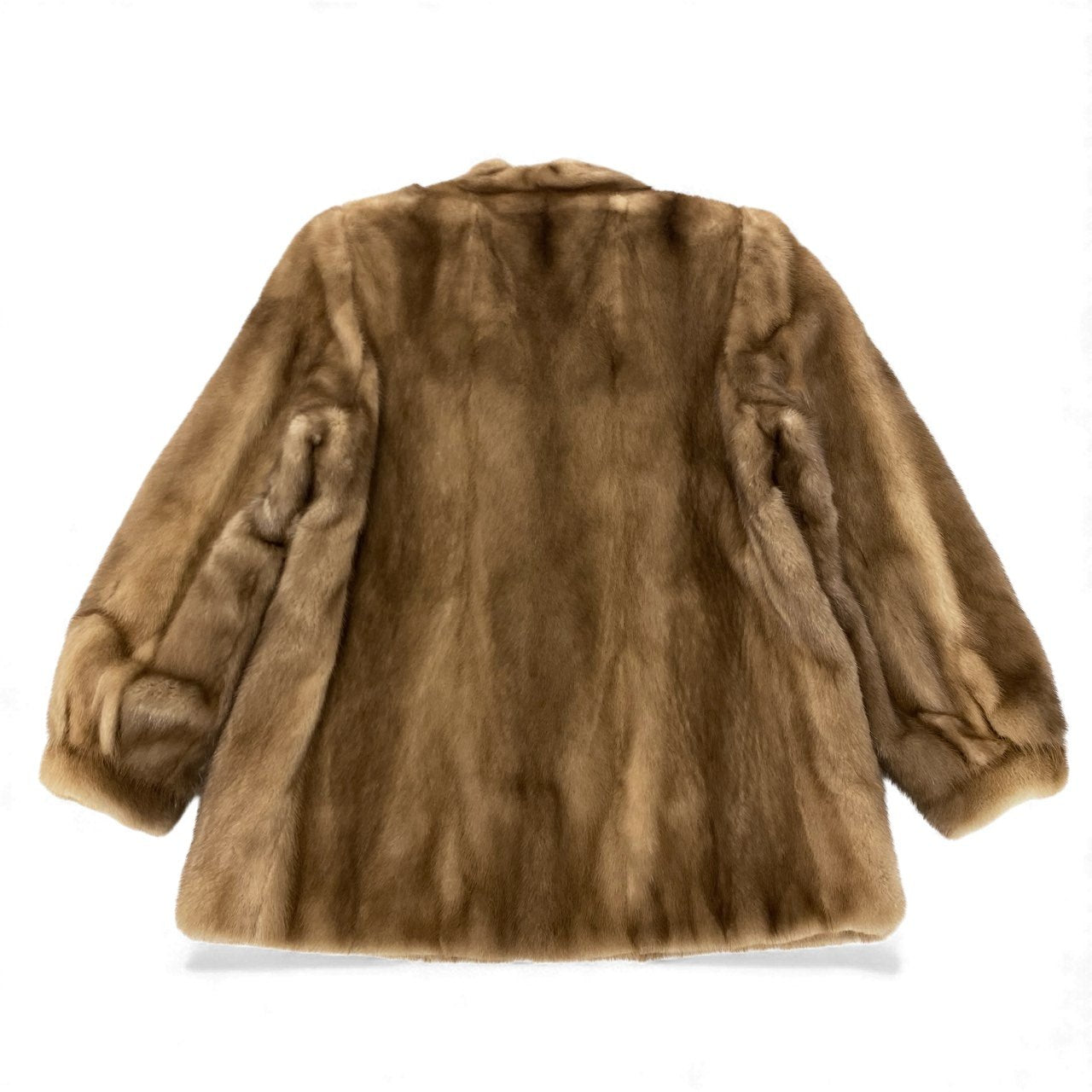 6L16 Best Angle パステルミンク ファーコート サイズ11号 茶系 本毛皮 MINK FUR ポケット有t18r