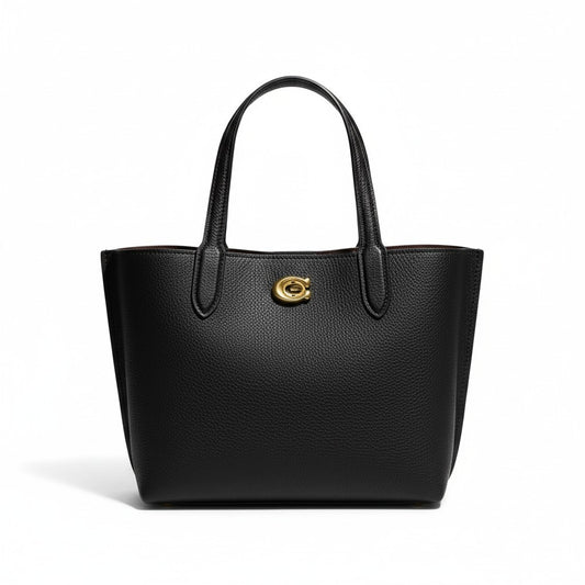 Ad20 COACH コーチ ウィロウ 2WAY トートバッグ 24 C8869 ブラック レザー カバン 鞄 ショルダーバッグt18r