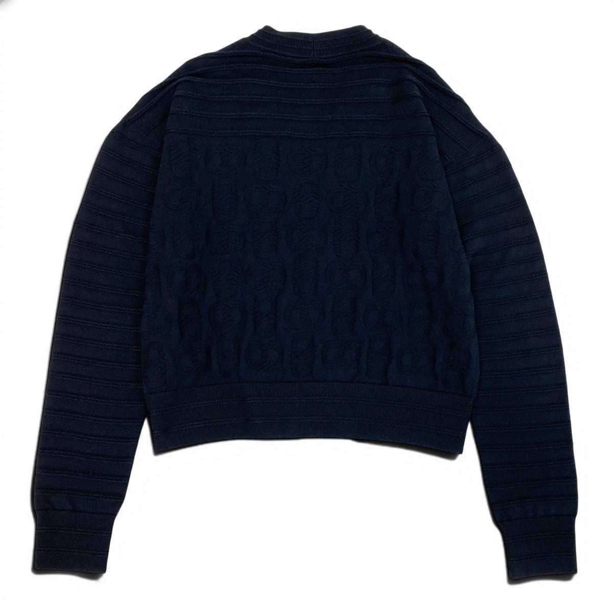 Ef29 【美品】 HERMES エルメス シェーヌダンクル カーディガン シルク混 3E2706D3 サイズ36 ブラック レディースk02i