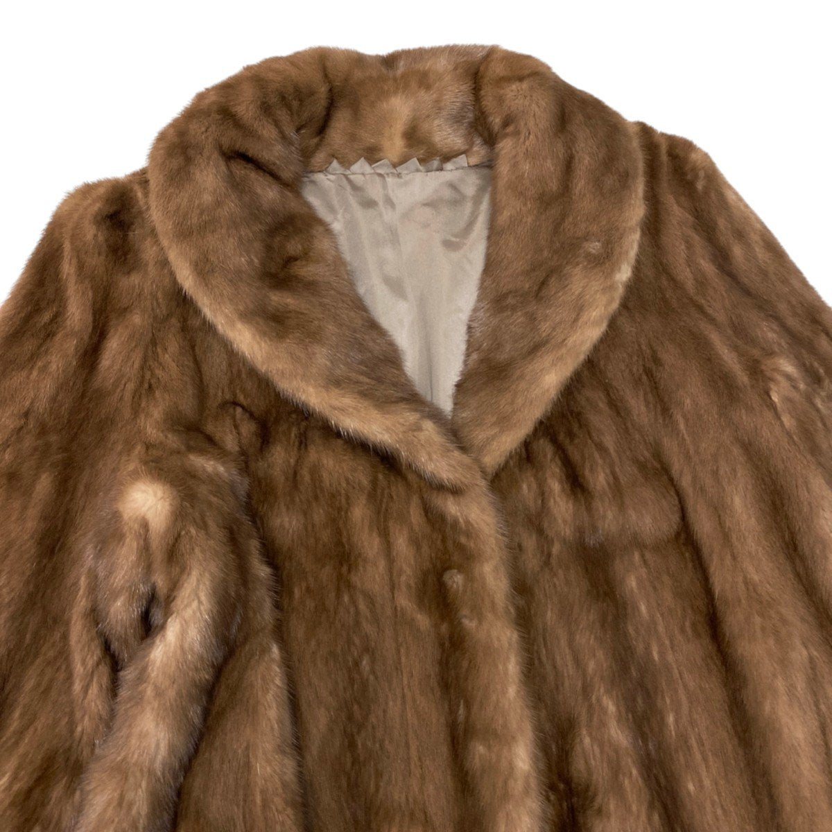 53i24 SOLMAR パステルミンク ファーコート サイズF 茶系 本毛皮 Pastel Mink Fur Coat リアルファー ナチュラルミンクt18r