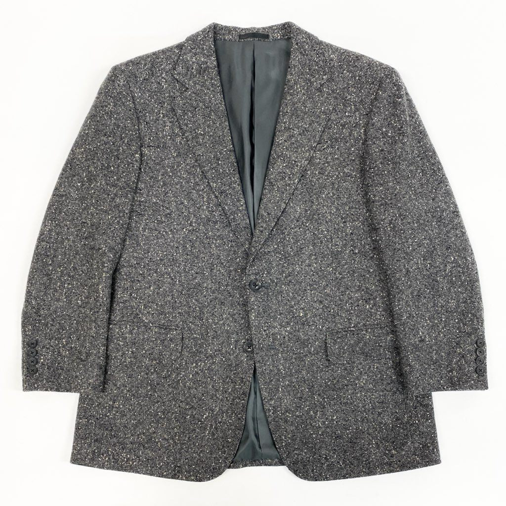 23L22【美品】BURBERRY バーバリー テーラードジャケット ツイードジャケット 日本製 BB5サイズ グレー系 カシミヤ100％ メンズo07t