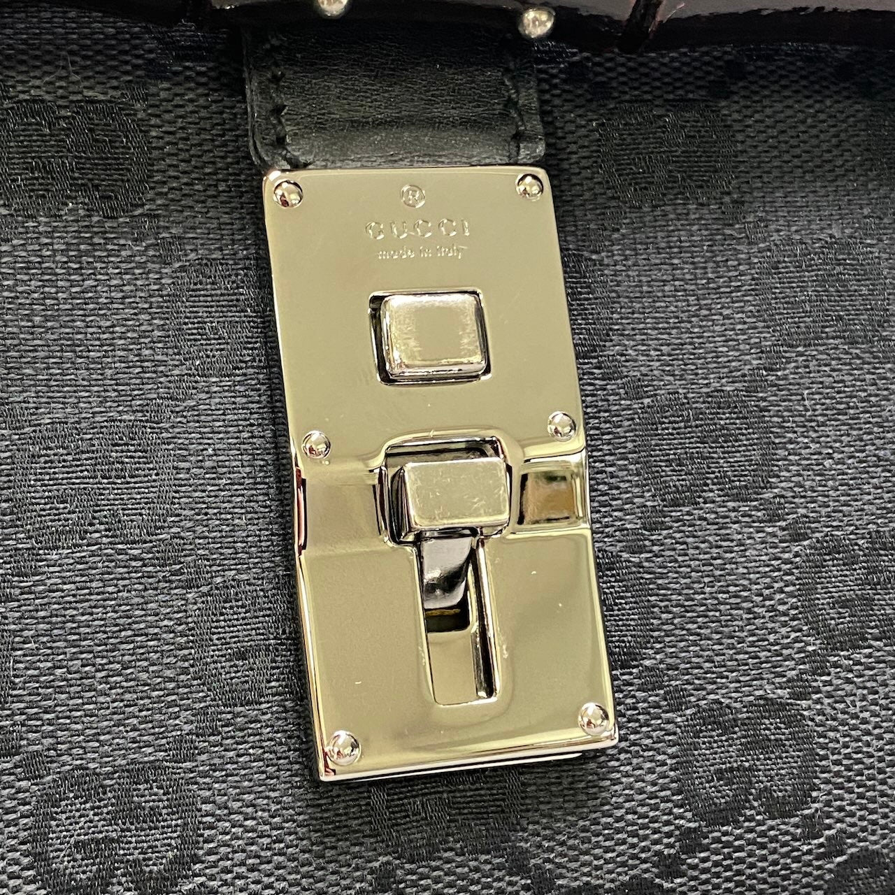 h29 GUCCI トムフォード期 スタッズ バンブーバッグ ブラック レディース 女性用ta1