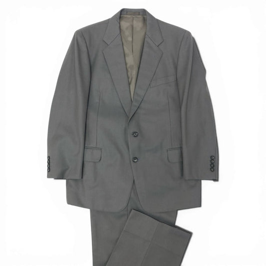 22l28 BURBERRY バーバリーズ スーツセットアップ テーラードジャケット スラックスパンツ 96-86-170AB5 ブラウングレー ウール100％ メンズ 男性用o07t