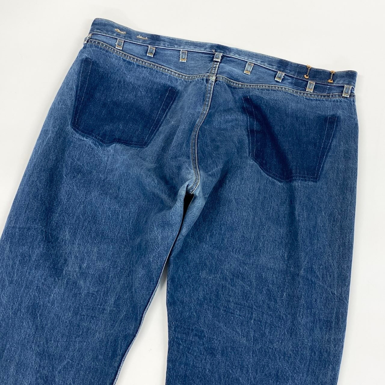 20d27 MAISON EUEKA メゾンエレウカ VINTAGE REWORK BIGGY PANTS LEVIS REWORK デニムパンツ リメイクデニム 017 S ブルー レディース 女性服u02t