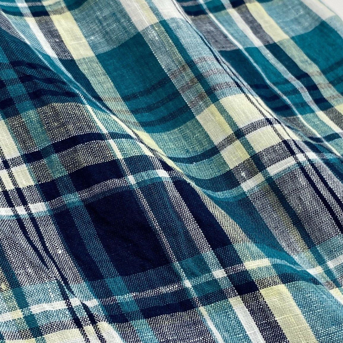 25j24《美品》nest Robe ネストローブ リネンマドラスチェックイージーパンツ ボトム チェック 01221-1156 Fサイズ マルチカラー レディースu02t