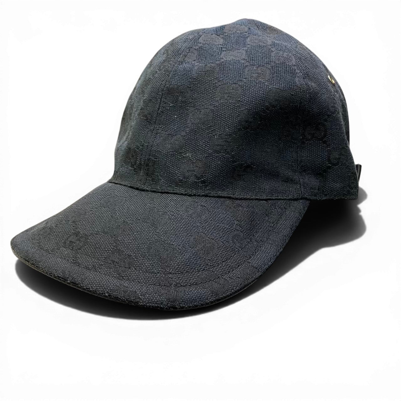 c18 GUCCI グッチ シェリーライン GGキャンバス キャップ Sherry Line GG Canvas Cap サイズL ブラック 帽子 イタリア製