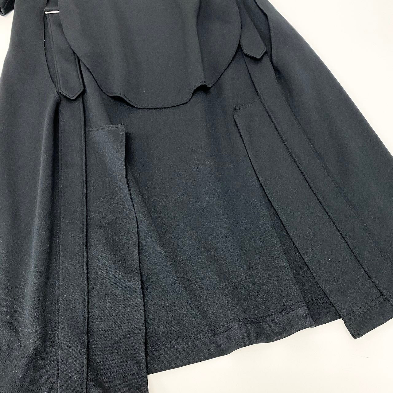 Af6 【美品】 COMME des GARCONS HOMME PLUS コムデギャルソンオムプリュス サスペンダー付 半袖カットソー ロングTシャツ PC-T013 AD2018 サイズS ブラック ポリエステル100％ メンズ 紳士服k02i