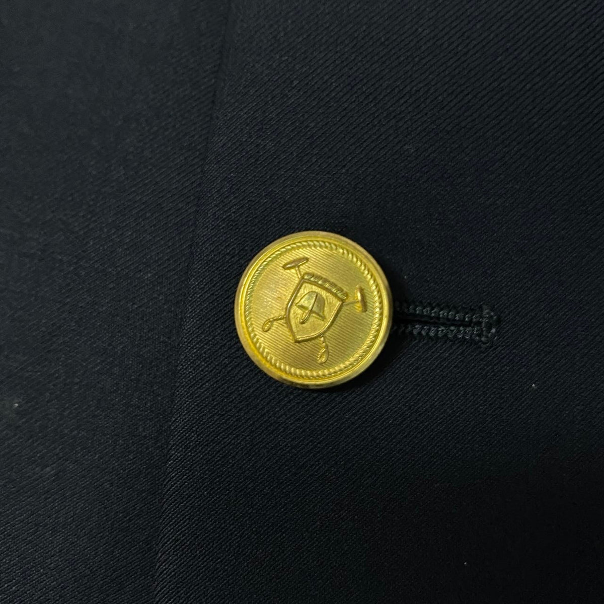 30j27 LAUREN RALPH LAUREN ローレンラルフローレン テーラードジャケット 紺ブレ 金ボタン ネイビー メンズo07t